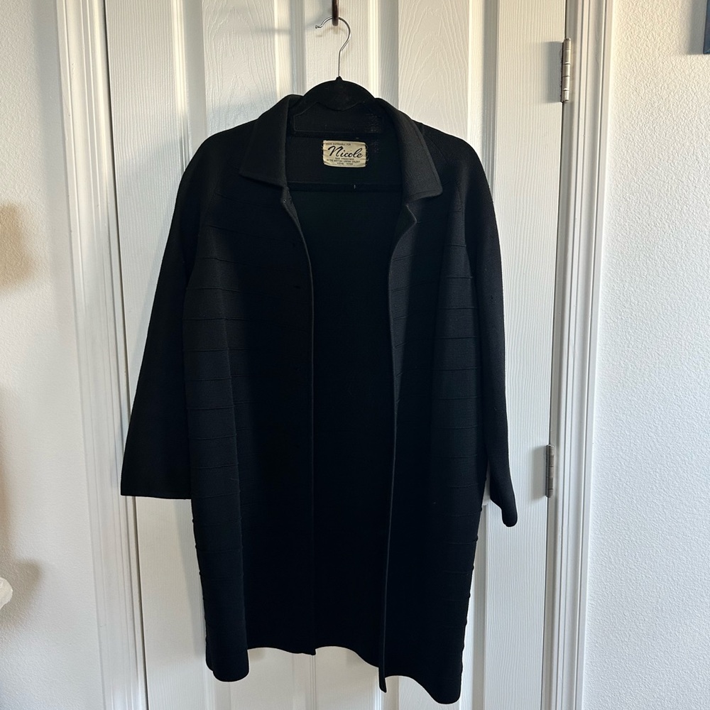 Ribbed vintage knit trench coat!